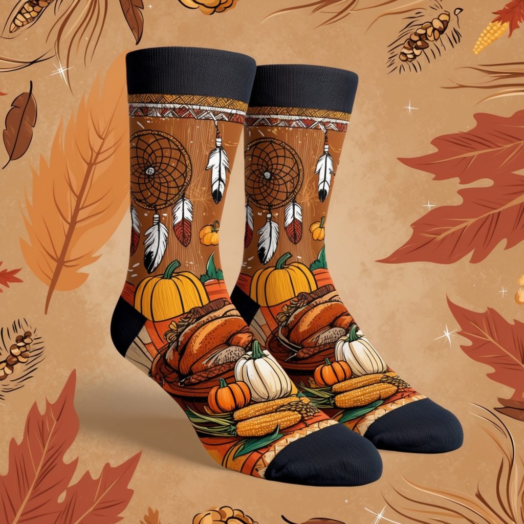 custom Thanksgiving socks