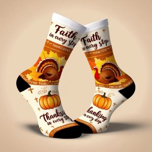 custom Thanksgiving socks