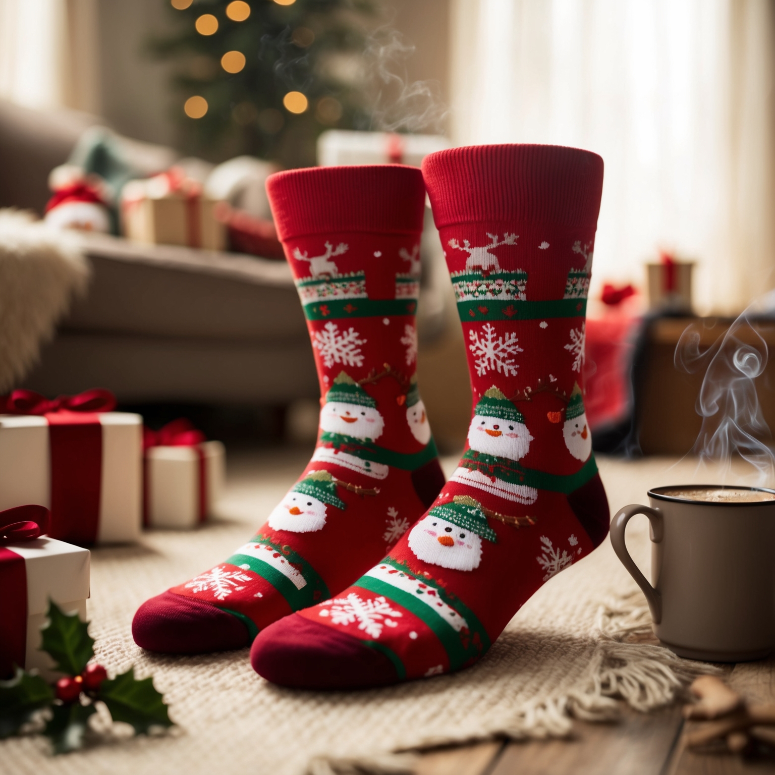 Custom holiday socks